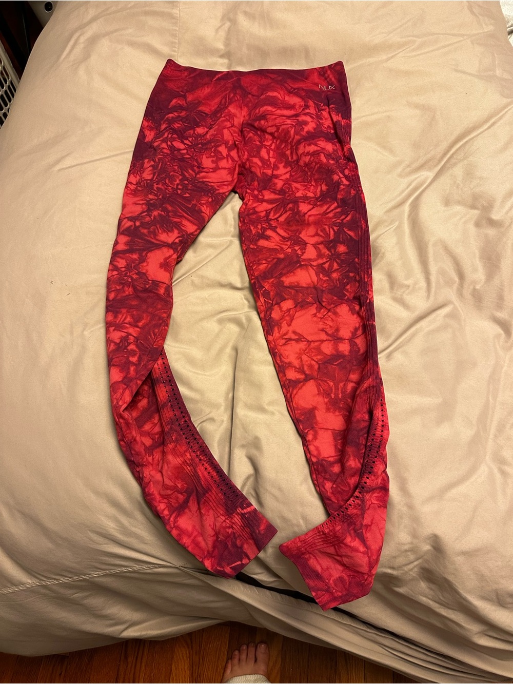 Red Tie-Dye Leggings